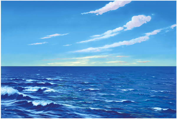 Hintergrund: Wasser-Himmel - KLEIN